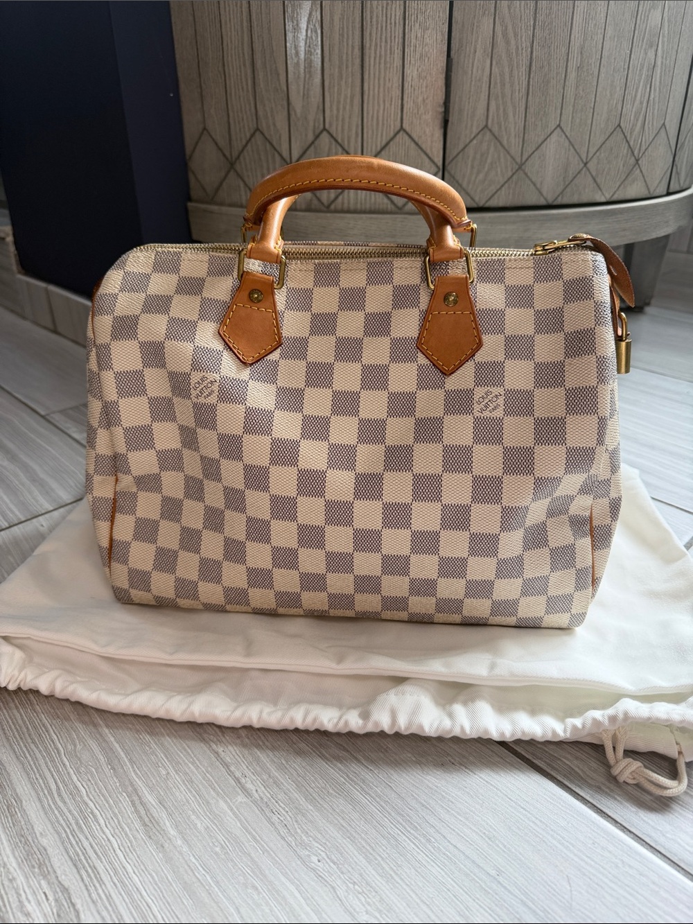 Louis Vuitton Azur Canvas Damier Speedy 30
